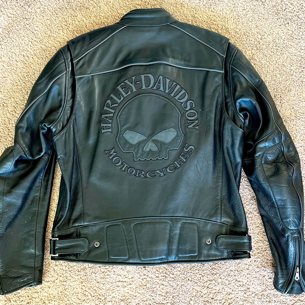 Harley Davidson Willie G Leather Motorcycle Jacket Black Men’s Size Large